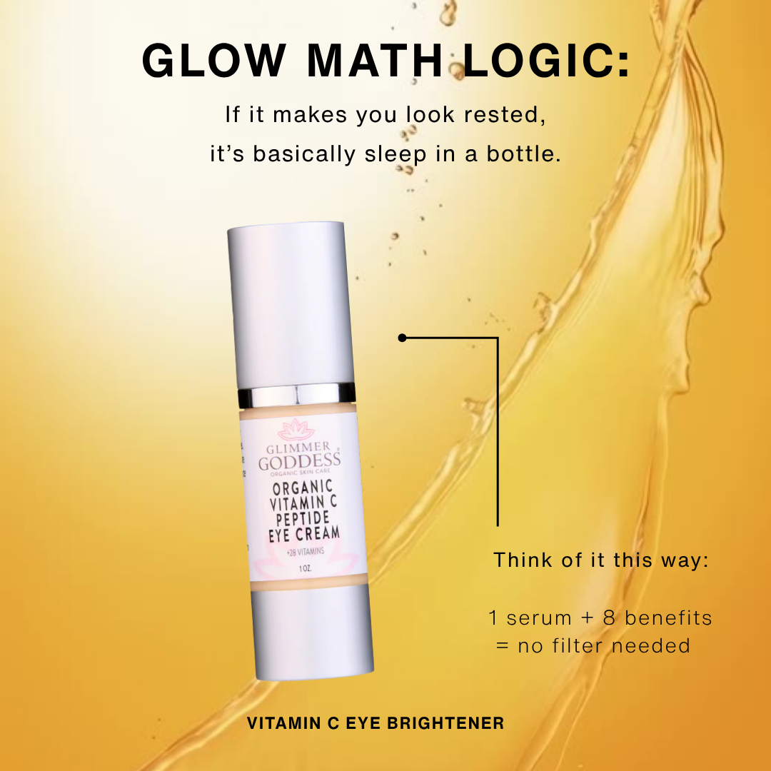Organic Vitamin C Eye Serum – Peptide Eye Cream for Dark Circles, Puffiness & Under-Eye Bags