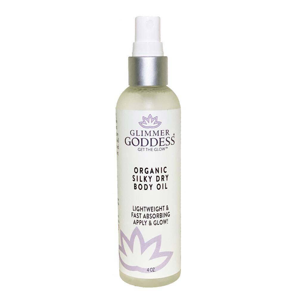 Organic Silky Dry Body Oil 4 oz – Fast-Absorbing with Rosemary, Sunflower & Vitamin E
