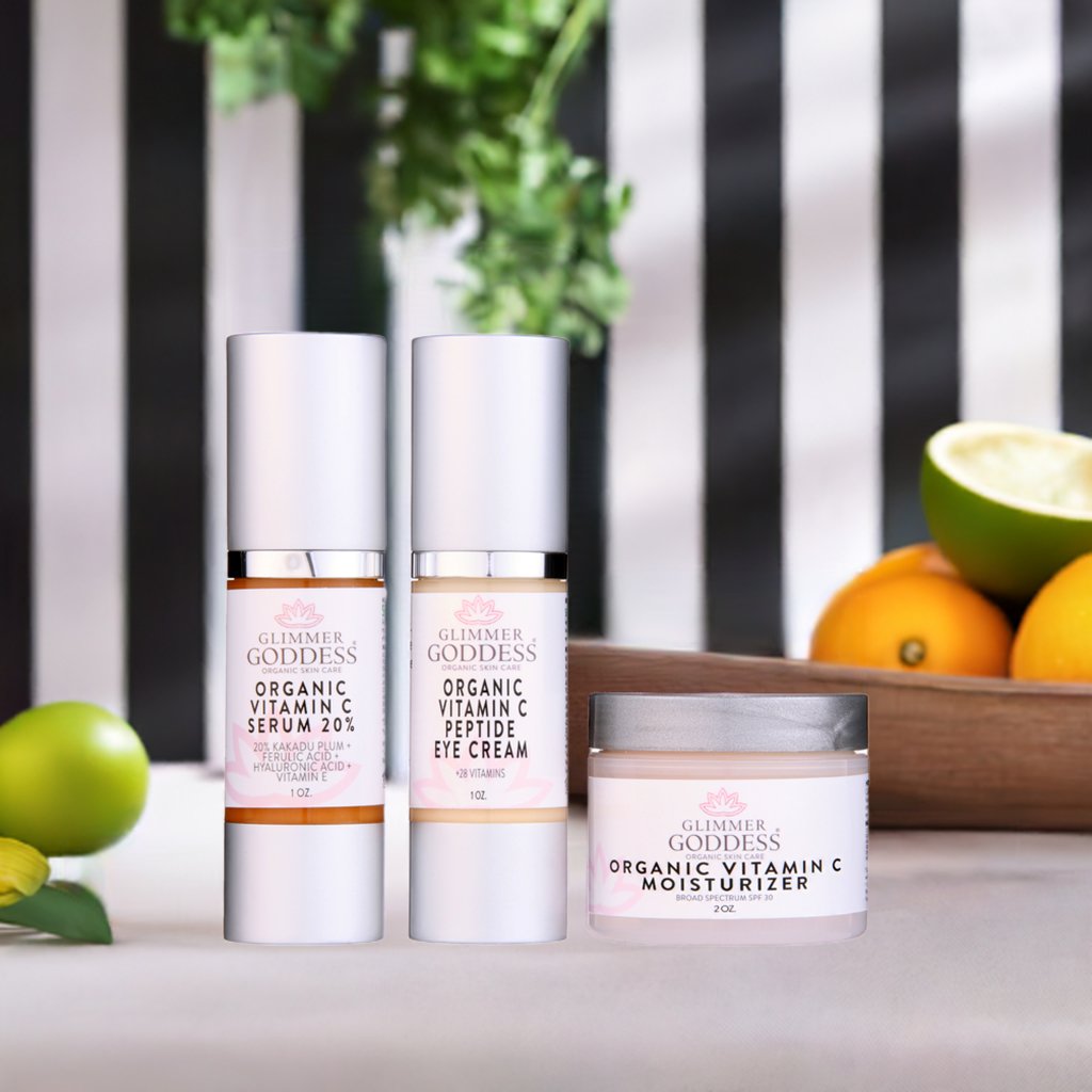 Vitamin C 3 Step Anti-Aging Kit – Serum, Cleanser & Cream for Wrinkles & Dark Spots