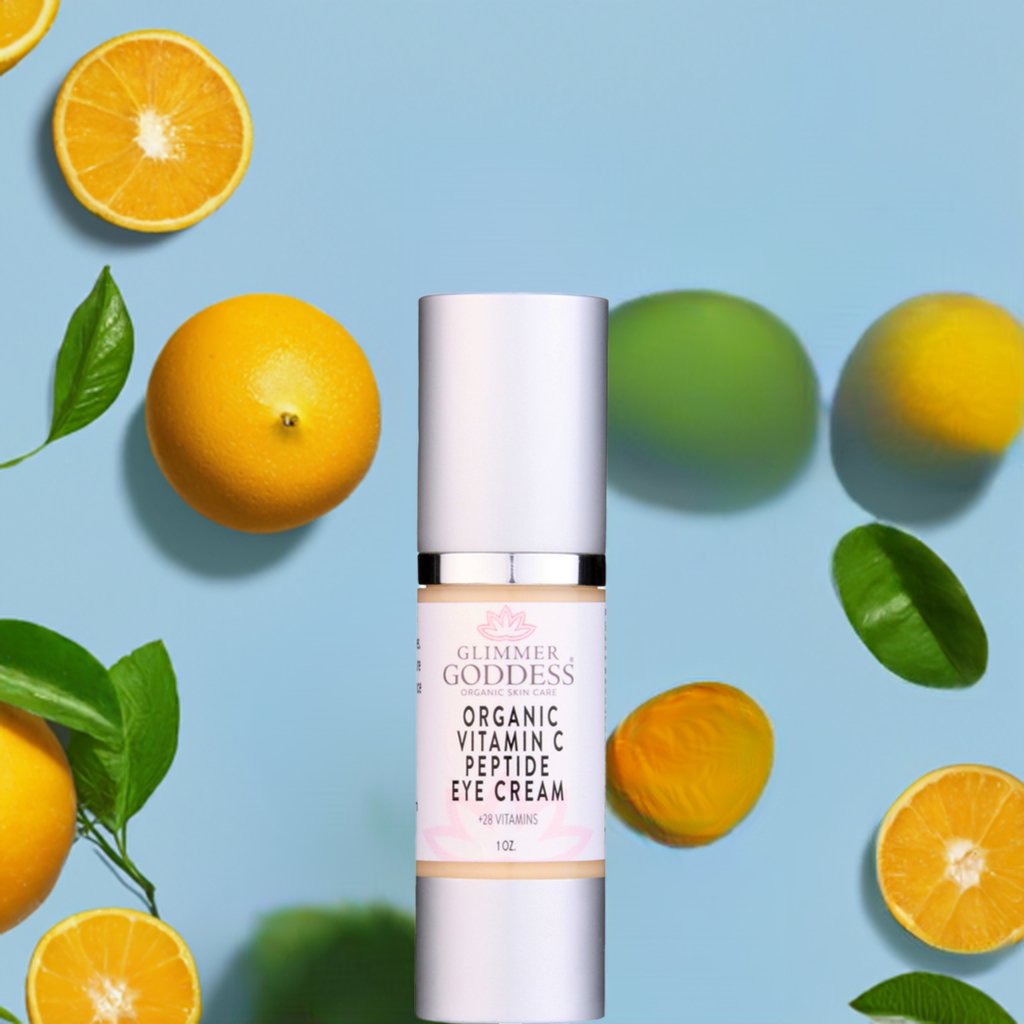 Organic Vitamin C Eye Serum – Peptide Eye Cream for Dark Circles, Puffiness & Under-Eye Bags